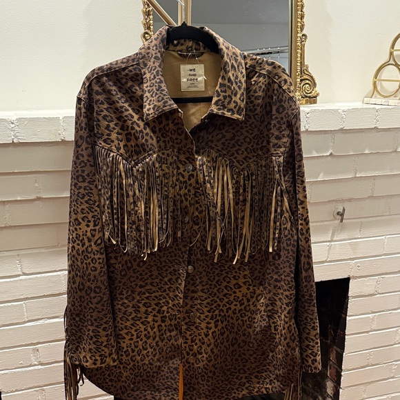 We The Free Leopard Print Fringe Jacket - Picture 5 of 7